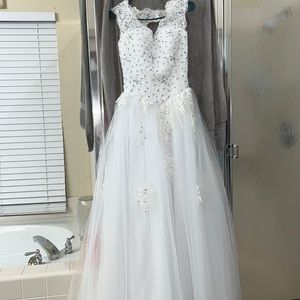 White wedding gown